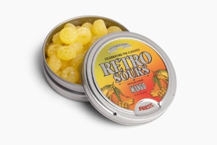 Retro Sours Hard Tangy Candy, Mango, 2.12 Oz