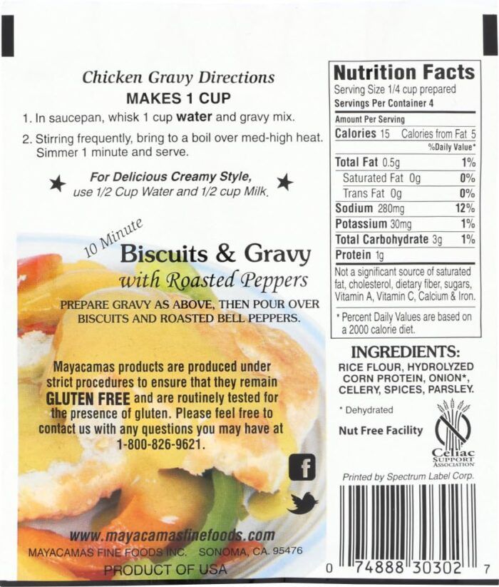 Mayacamas Glutem Free Chicken Gravy, 0.70 Oz - Image 2