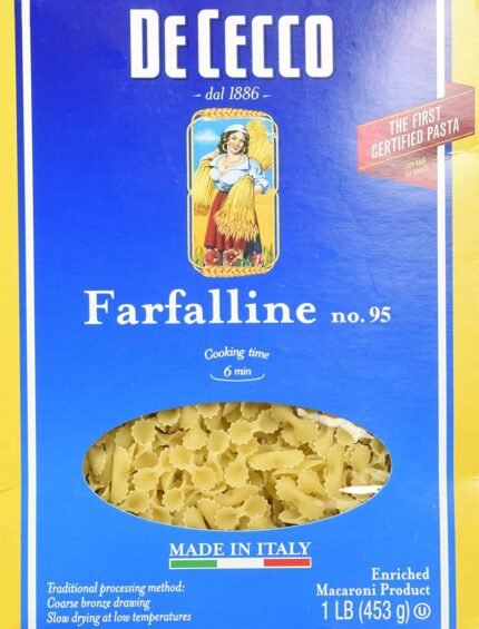 De Cecco Farfalline No. 95 Semolina Pasta, 1 lb