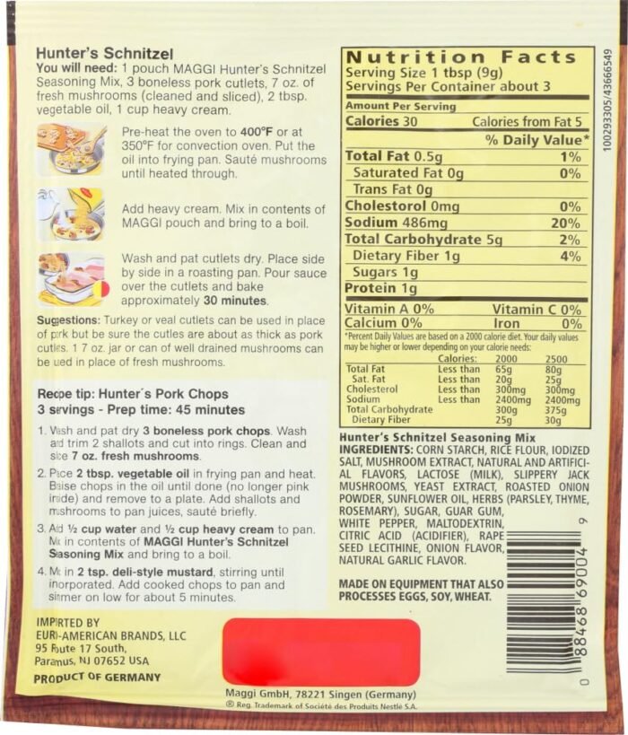 maggi hunters schnitzel seasoning mix pack