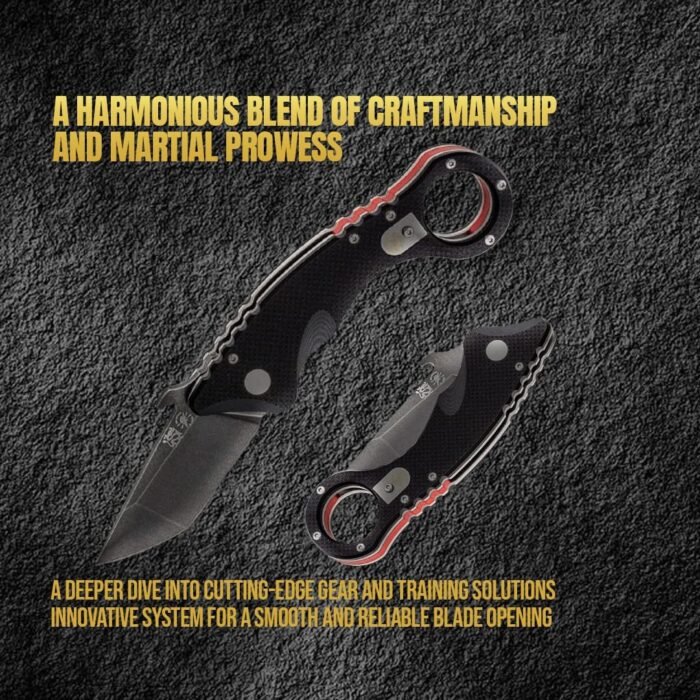 spartan blades shoto tonin folding karambit knife black