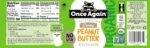 once again organic creamy peanut butter