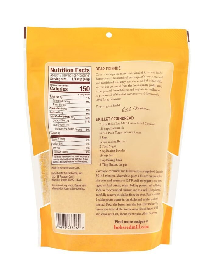 bobs red mill coarse grind cormmeal pack
