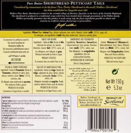 walkers shortbread petticoat tails cookies pack