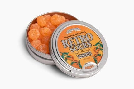 Retro Sours Hard Tangy Candy, Tangerine, 2.12 Oz