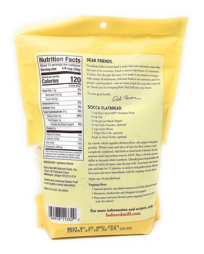 bobs red mill chickpea flour pack