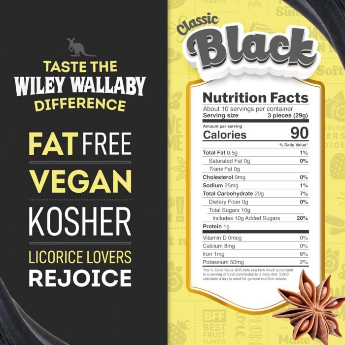 wiley wallaby gourmet licorice candy twists pack