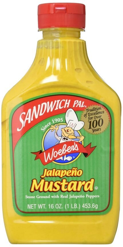 Woeber's Sandwich Pal Jalapeno Mustard, 16 Oz