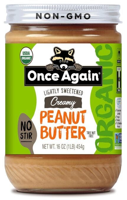once again organic creamy peanut butter