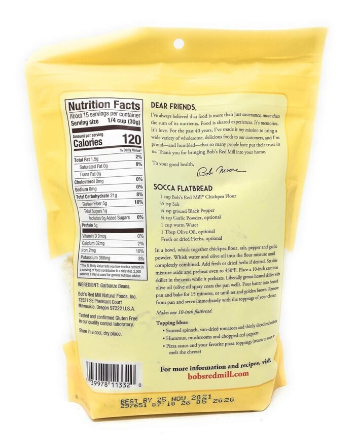 bobs red mill chickpea flour pack