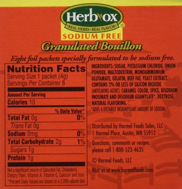 herb ox both granulated beef flavor