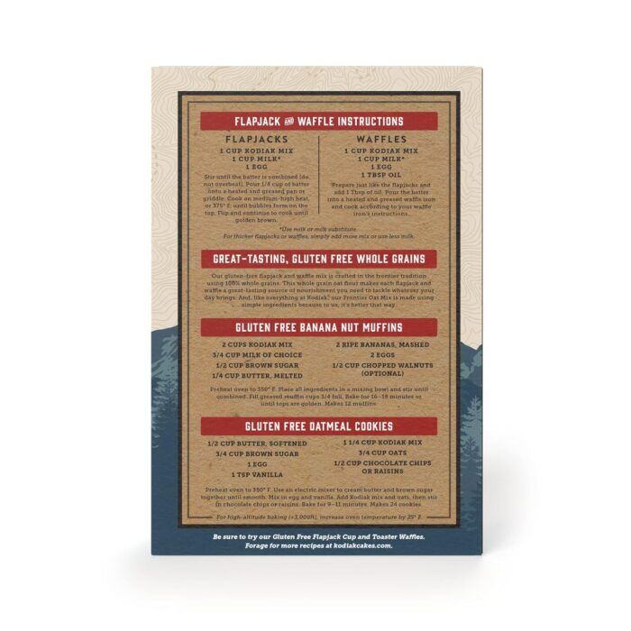kodiak gluten free flapjack & waffle mix pack