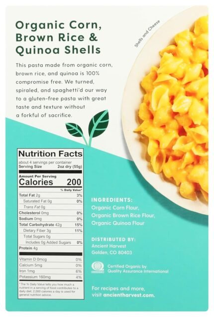 ancient harvest organic and gluten free pasta pack