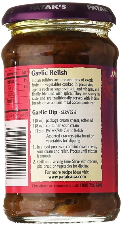 patak's original relish spicy pickled garlic