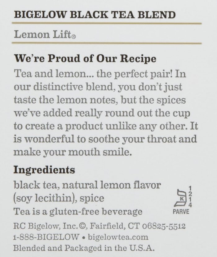 bigelow lemon lift black tea