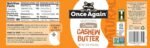 once again organic creamy peanut butter