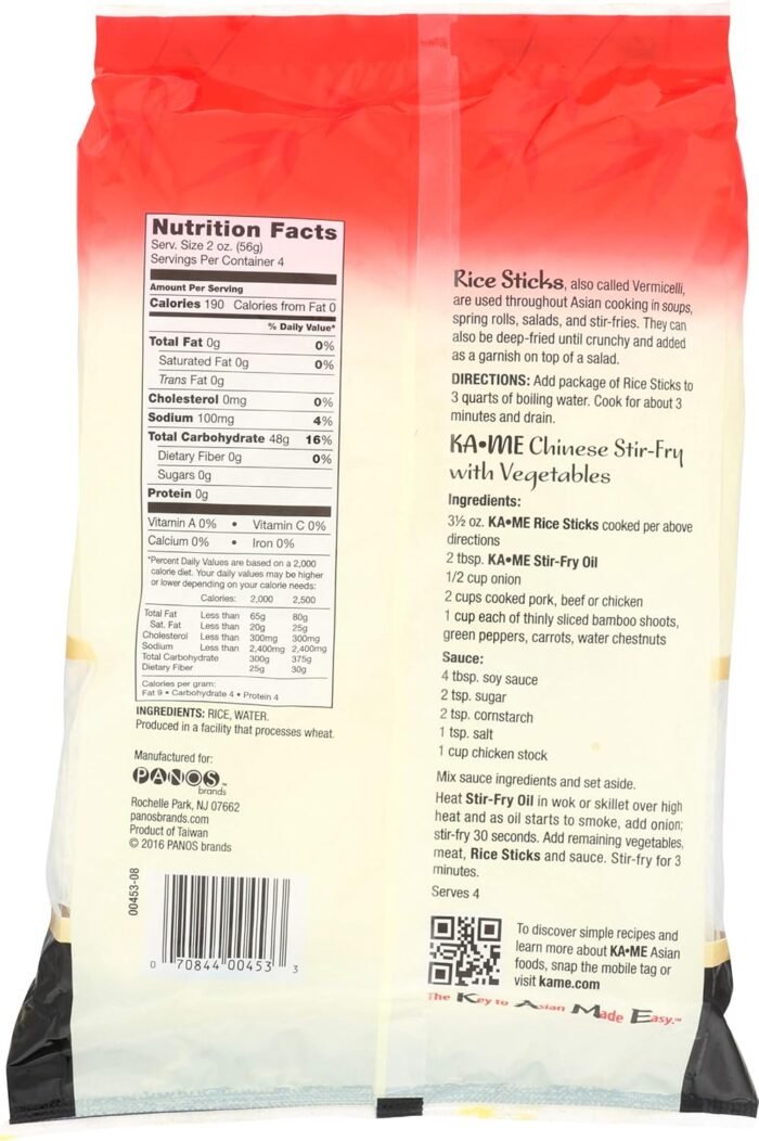 kame rice stick noodles vermecelli pack