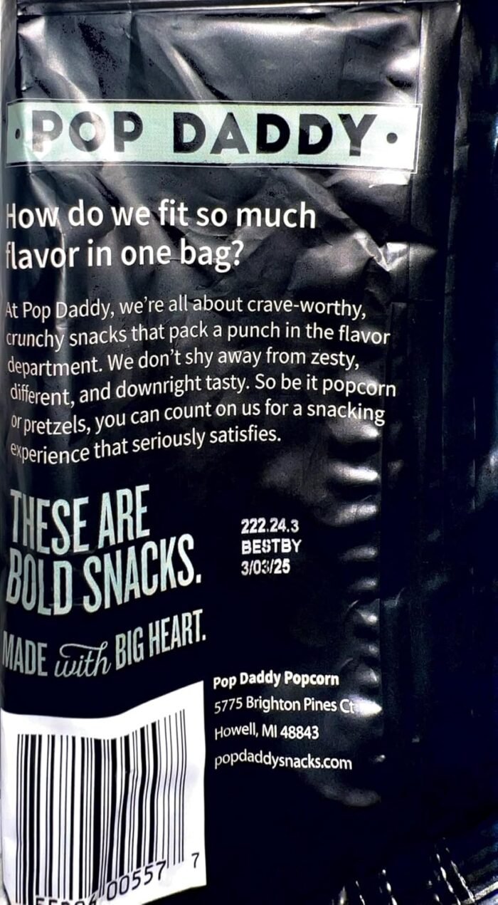 pop daddy garlic parmesan pretzel sticks pack