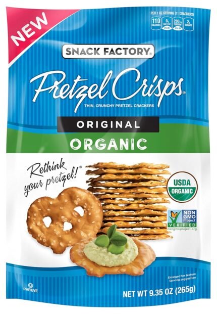 Snack Factory Pretzel Crisps Organic Original 9.35 Oz