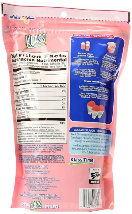 klass listo strawberry drink mix
