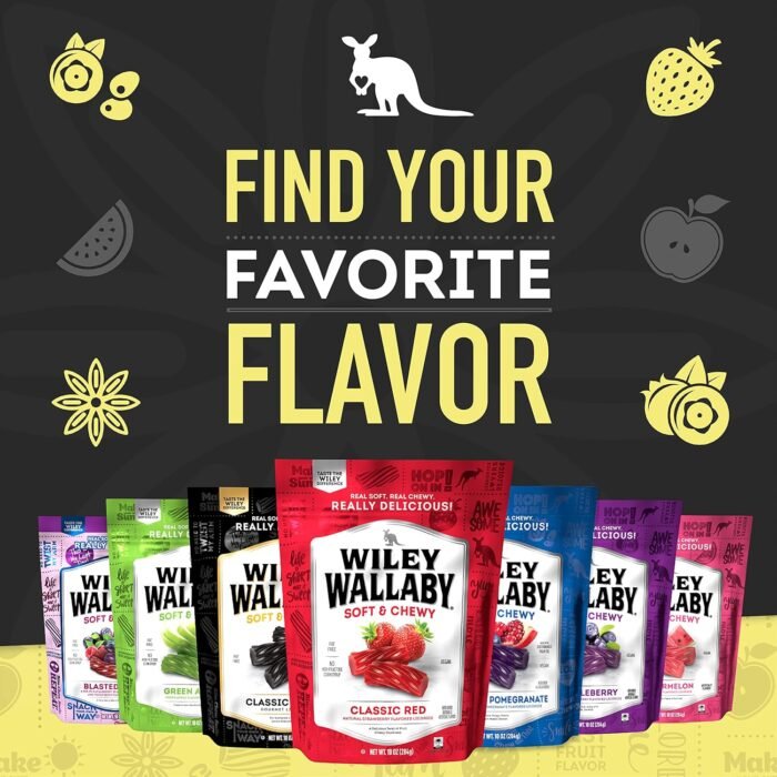 wiley wallaby gourmet licorice candy twists pack