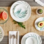 corelle solar print dinner plates 12 piece set