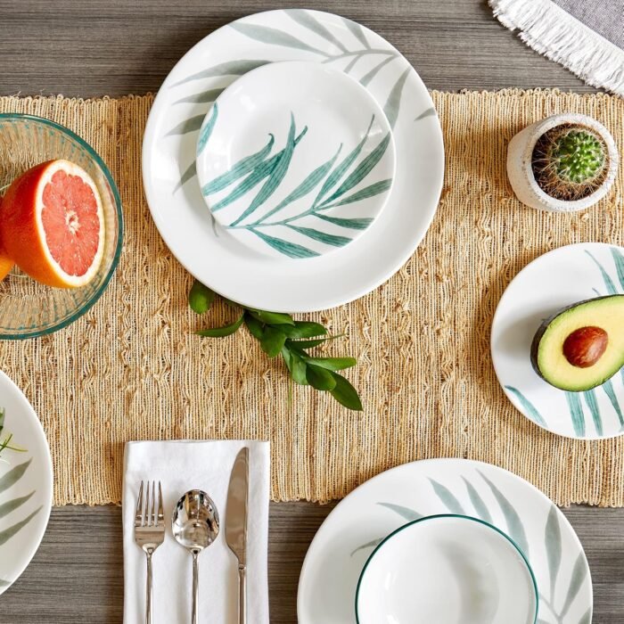 corelle solar print dinner plates 12 piece set