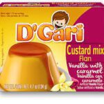 D'Gari Custard Mix Flan Vanilla with Caramel, 4.7 Oz