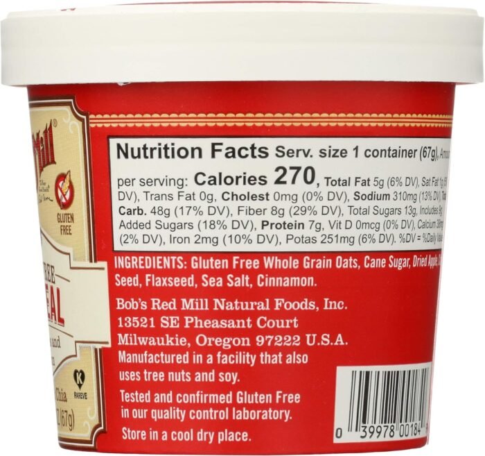 bobs red mill gluten free oatmeal