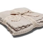Barefoot Dreams Heirloom Baby Blanket, Stone 30x30"