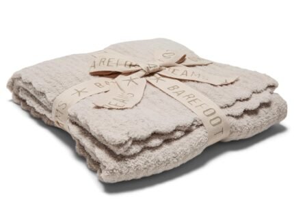 Barefoot Dreams Heirloom Baby Blanket, Stone 30x30"