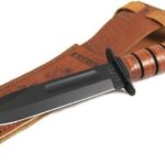 KA-BAR1220 US Army Straight Edge, Leather Sheath, 7"
