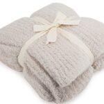 Barefoot Dreams Ribbed Throw, Almond, 54"x72"