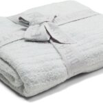 ​Barefoot Dreams Lite Ribbed Baby Blanket, Blue 30x40"