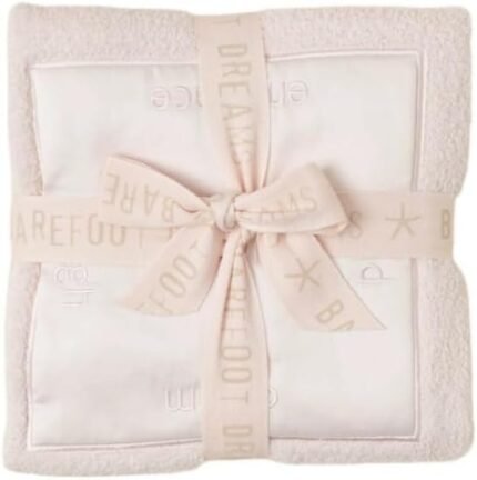 ​Barefoot Dreams Satin Trim Receiving Blanket, Pink, 30x40"