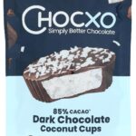 CHOCXO 85%  Dark Chocolate Coconut Cups, 3.45 Oz