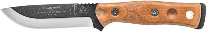 tops knives fieldcraft 3.5 black coating micarta handle