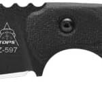 tops knives 3 pointer black canvas full tang