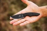 tops knives 3 pointer black canvas full tang