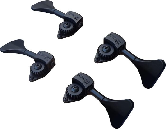hipshot ultralite bass tuner set 4 black tuners 3/8