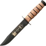 Ka-Bar 9140 USMC Vietnam Knife, 7-Inch, Leather Sheath