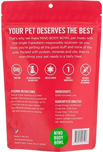 healthy spot beef liver dog & cat treats pack