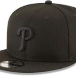 New Era Philladelphia Phillies Black Out Adjustable Cap