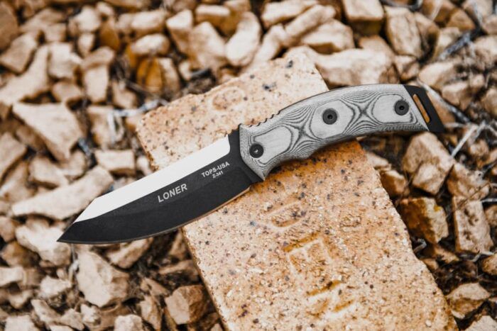 tops knives loner black micarta full tang