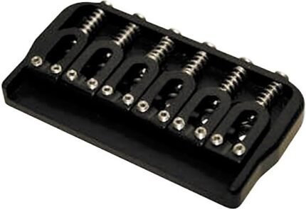hipshot 6 string us fixed guitar bridge 125 black