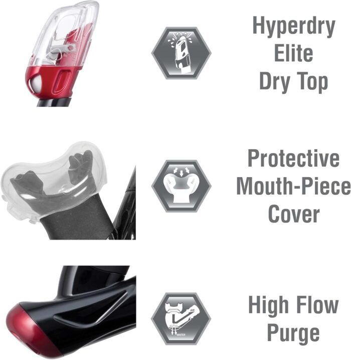 tusa sport visio tri ex mask & snorkel combo dark red
