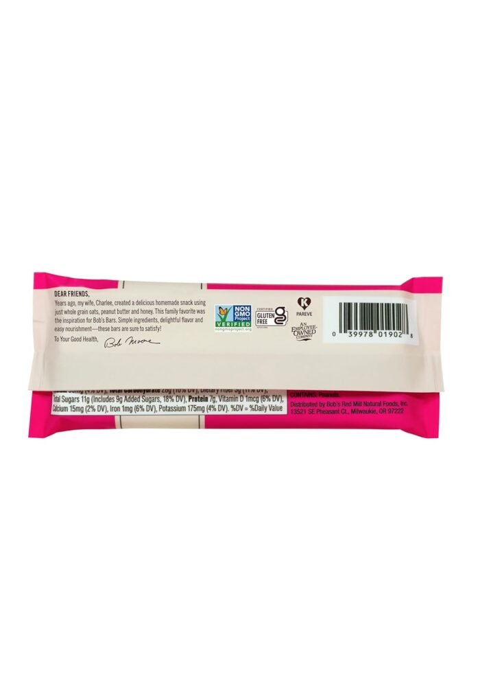 bobs red mill peanut butter jelly & oats bar