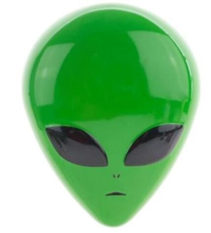 boston america halloween alien head green apple
