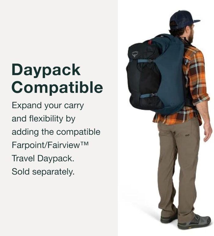 Osprey Farpoint 40L Travel Backpack, Gopher Green - Image 6