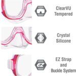 tusa sport youth mini kleio mask & snorkel combo pink
